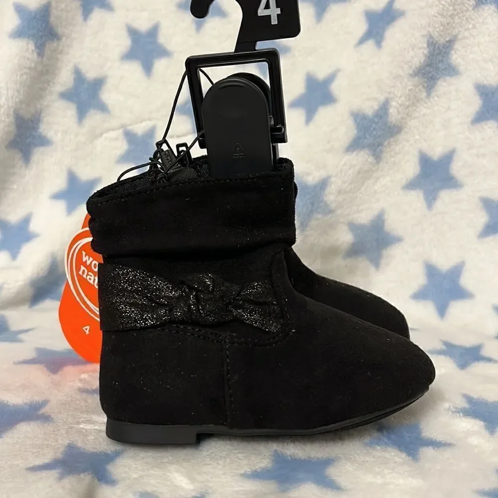 Baby Girls Black Dress Boots